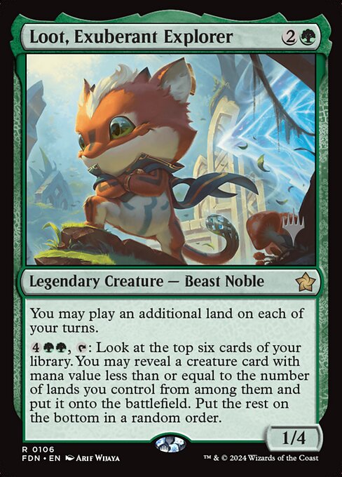 MTG Loot, Exuberant Explorer PFDN 106p Promo Pack Nonfoil