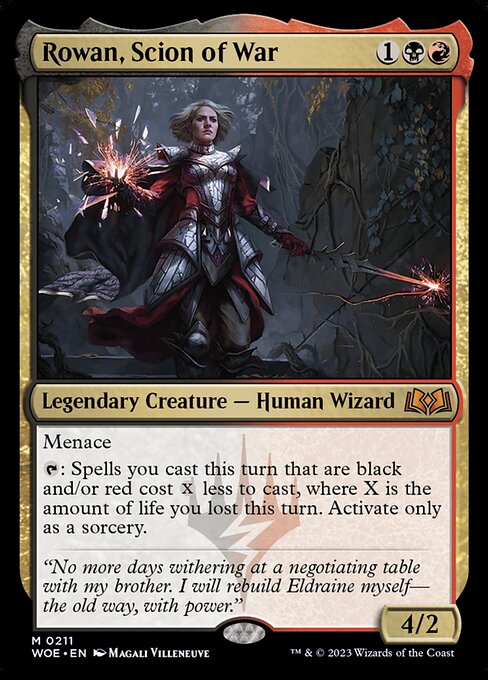 MTG Rowan, Scion of War WOE 211 Regular Foil