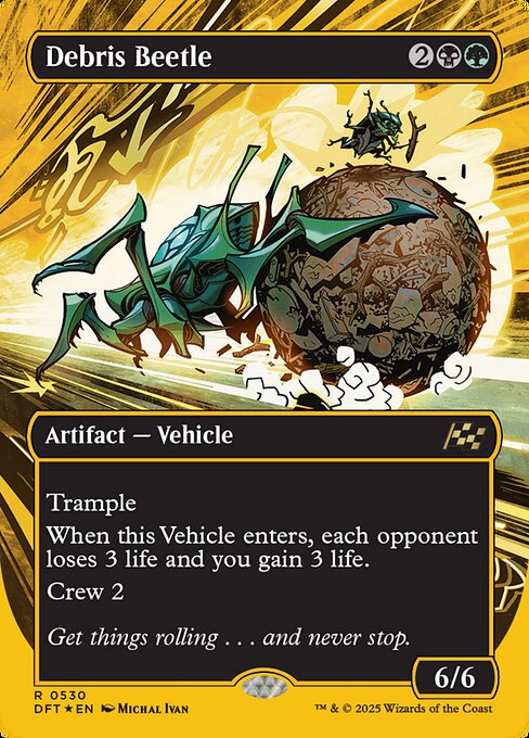 MTG Debris Beetle DFT 530 Borderless Revved Up First-Place Foil