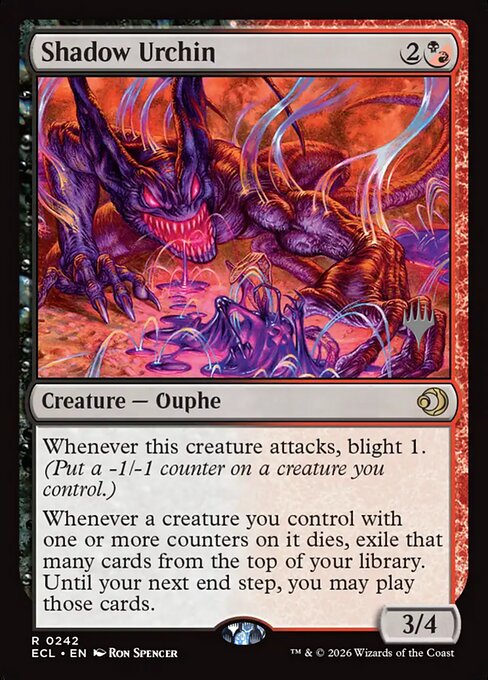 MTG Shadow Urchin PECL 242p Promo Pack Foil