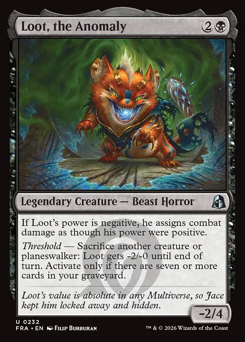 MTG Loot, the Anomaly FRA 232 Standard Foil front