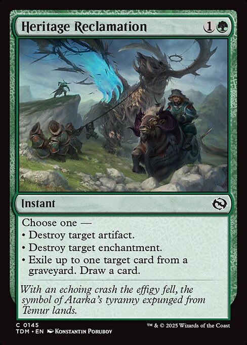 MTG Heritage Reclamation TDM 145 Regular Nonfoil