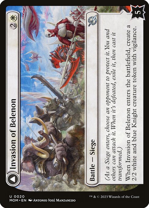 MTG Invasion of Belenon // Belenon War Anthem MOM 020 Regular Nonfoil