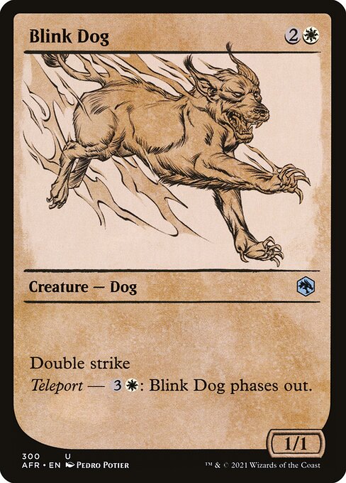 MTG Blink Dog AFR 300 Rulebook Showcase Foil