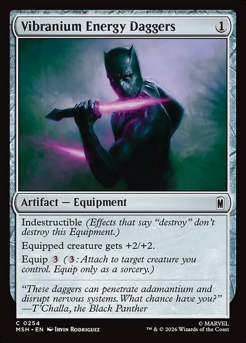 MTG Vibranium Energy Daggers MSH 254 Regular Foil