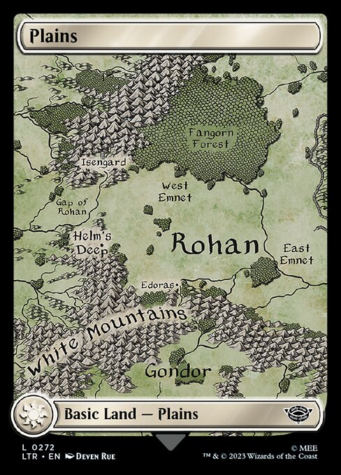 MTG Plains LTR 272 Full-Art Middle-earth Map Land Nonfoil
