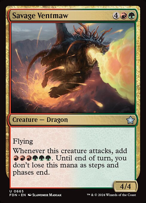 MTG Savage Ventmaw FDN 665 Starter Collection Nonfoil