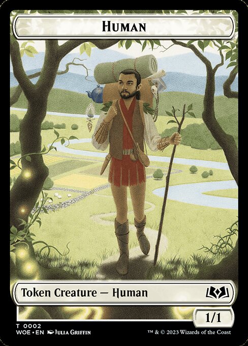 MTG Human Token WOE 002 Token Foil