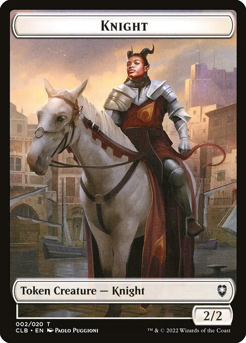 MTG Knight Token CLB 002 Token Foil