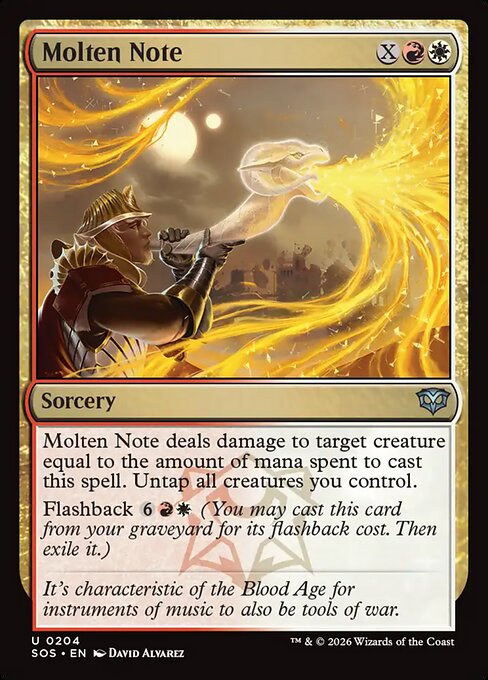 MTG Molten Note SOS 204 Regular Foil