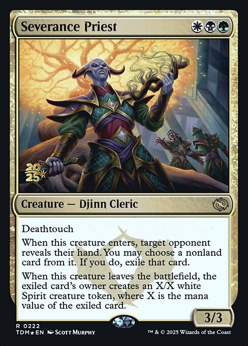 MTG Severance Priest PTDM 222s Prerelease Foil