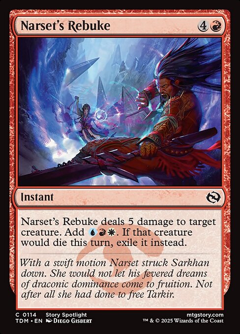 MTG Narset's Rebuke TDM 114 Regular Foil