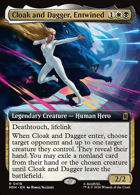 MTG Cloak and Dagger, Entwined MSH 419 Extended Art Foil