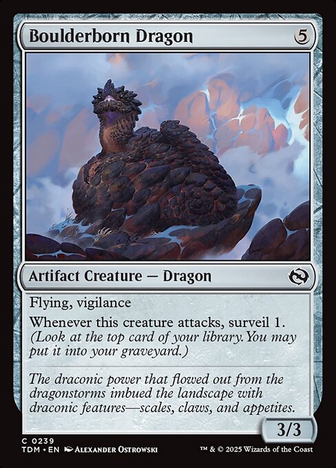 MTG Boulderborn Dragon TDM 239 Regular Foil