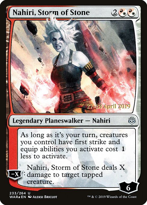 MTG Nahiri, Storm of Stone PWAR 233S Prerelease Promo Foil front