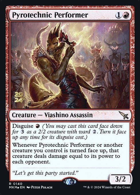 MTG Pyrotechnic Performer PMKM 140s Prerelease Foil