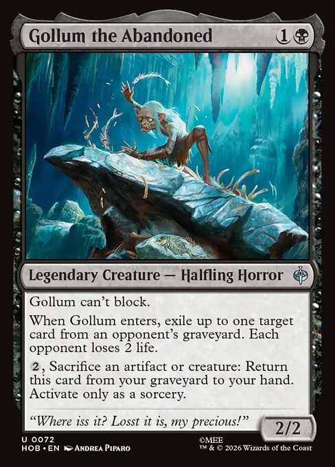 MTG Gollum the Abandoned HOB 072 Regular Nonfoil