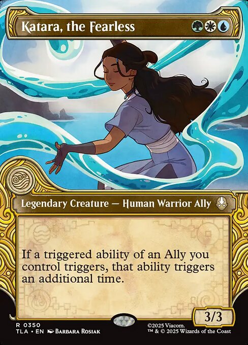 MTG Katara, the Fearless TLA 350 Borderless Battle Pose Nonfoil
