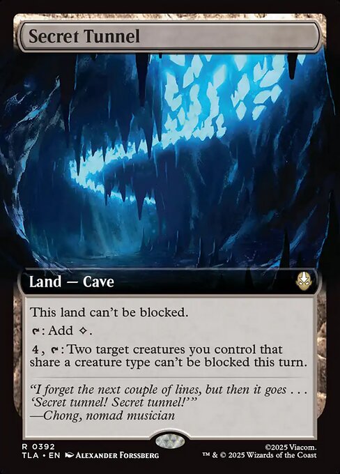 MTG Secret Tunnel TLA 392 Extended Art Nonfoil