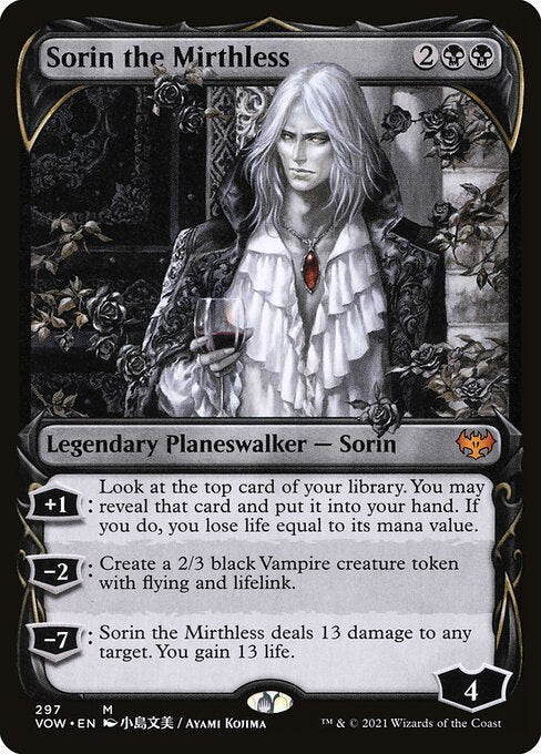 MTG Sorin the Mirthless VOW 297 Showcase Fang Nonfoil front