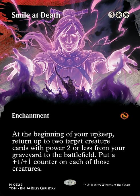MTG Smile at Death TDM 329 Borderless Clan Nonfoil