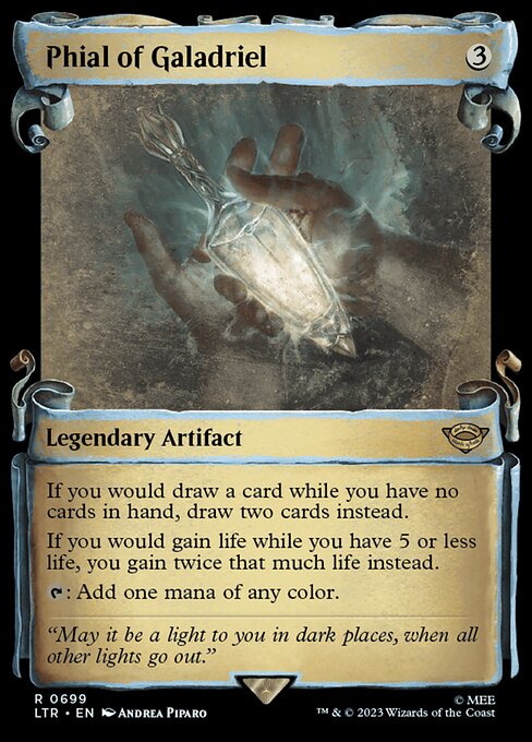 MTG Phial of Galadriel LTR 699 Showcase Scrolls of Middle-earth Silver Foil