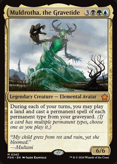 MTG Muldrotha, the Gravetide FDN 243 Regular Foil