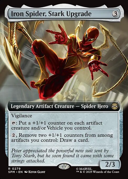 MTG Iron Spider, Stark Upgrade SPM 279 Extended Art Foil