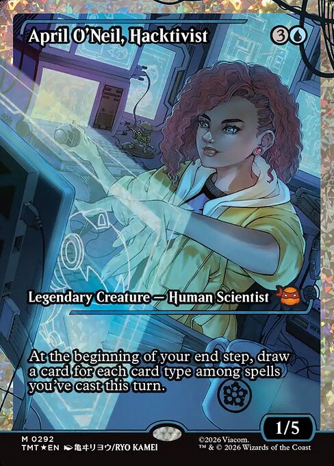 MTG April O'Neil, Hacktivist TMT 292 Japan Showcase Fracture Foil