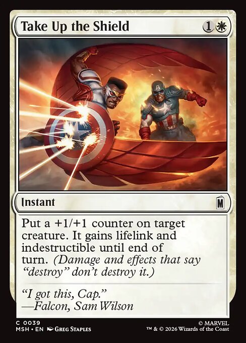 MTG Take Up the Shield MSH 039 Regular Foil