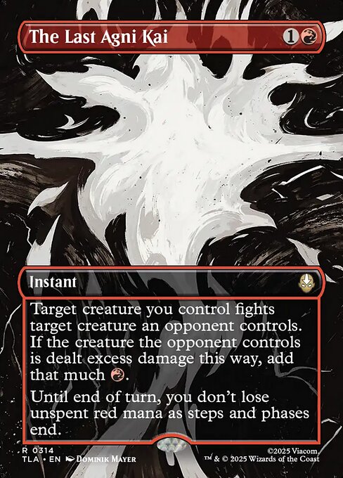 MTG The Last Agni Kai TLA 314 Borderless Scene Nonfoil