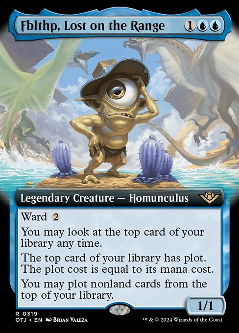 MTG Fblthp, Lost on the Range OTJ 319 Extended Art Foil