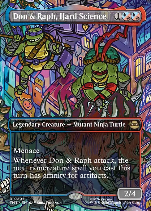 MTG Don & Raph, Hard Science TMT 205 Borderless Scene Foil