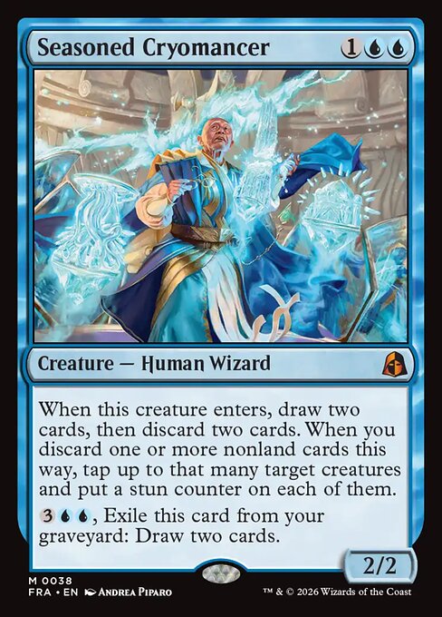 MTG Seasoned Cryomancer FRA 038 Standard Foil front