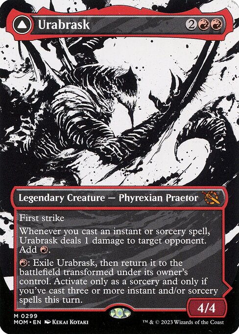 MTG Urabrask // The Great Work MOM 299 Planar Showcase Foil