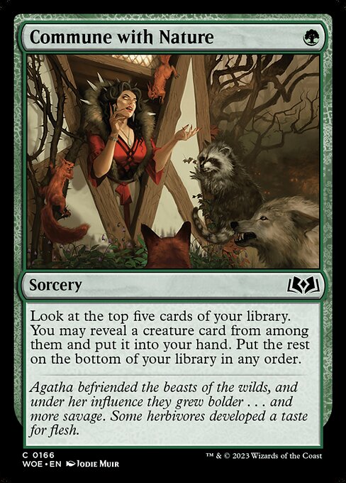 MTG Commune with Nature WOE 166 Regular Nonfoil
