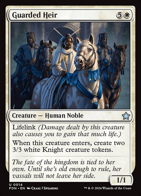 MTG Guarded Heir FDN 014 Regular Foil