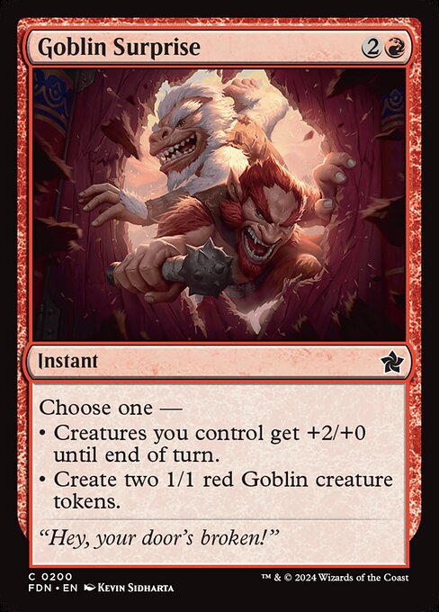 MTG Goblin Surprise FDN 200 Regular Nonfoil