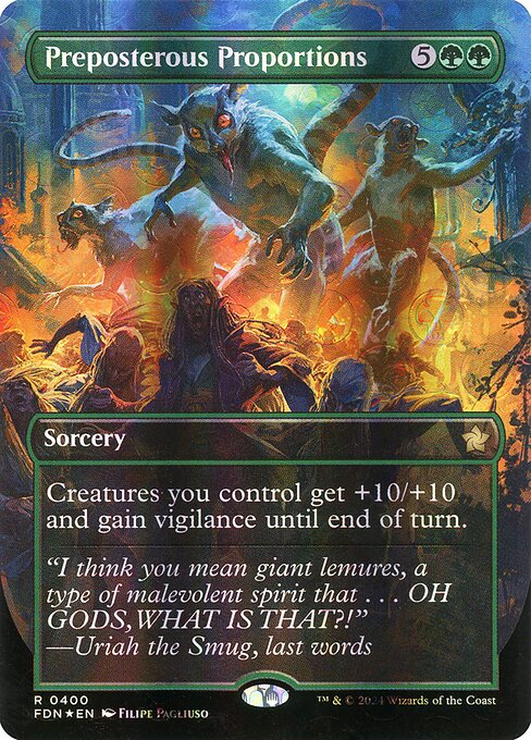 MTG Preposterous Proportions FDN 400 Borderless Mana Foil