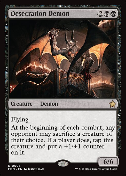 MTG Desecration Demon FDN 603 Starter Collection Nonfoil