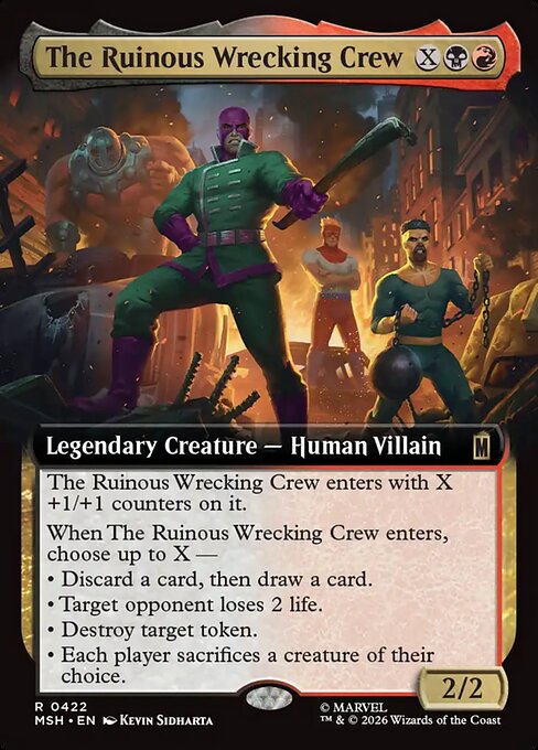 MTG The Ruinous Wrecking Crew MSH 422 Extended Art Nonfoil