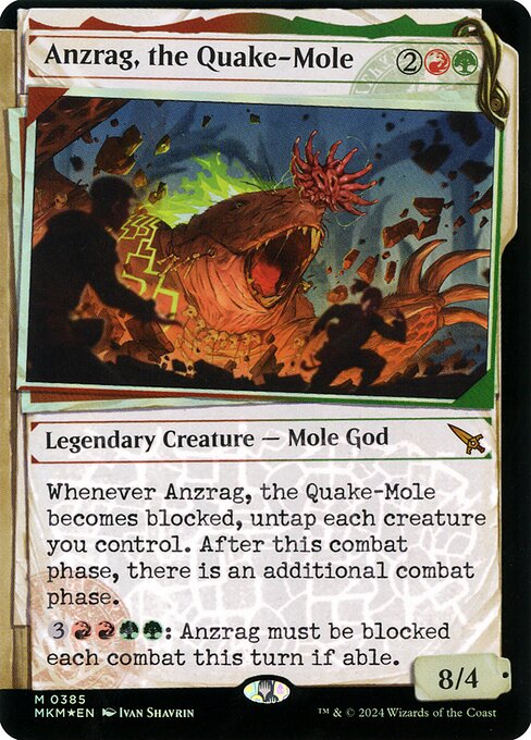 MTG Anzrag, the Quake-Mole MKM 385 Invisible Ink Dossier Foil