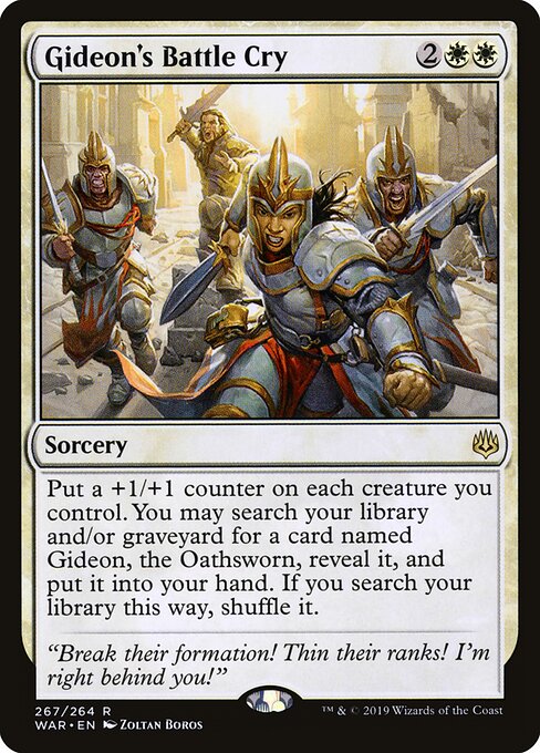 MTG Gideon's Battle Cry WAR 267 Planeswalker Deck Nonfoil front