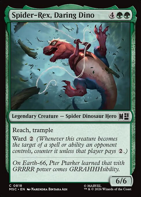 MTG Spider-Rex, Daring Dino MSC 818 Regular Nonfoil