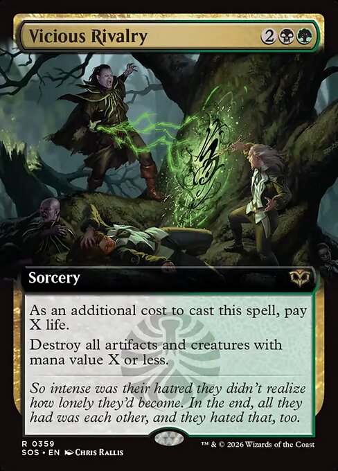 MTG Vicious Rivalry SOS 359 Extended Art Nonfoil