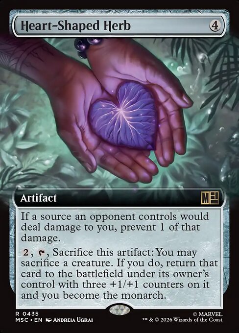 MTG Heart-Shaped Herb MSC 435 Extended Art Nonfoil