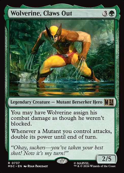 MTG Wolverine, Claws Out MSC 737 Regular Nonfoil