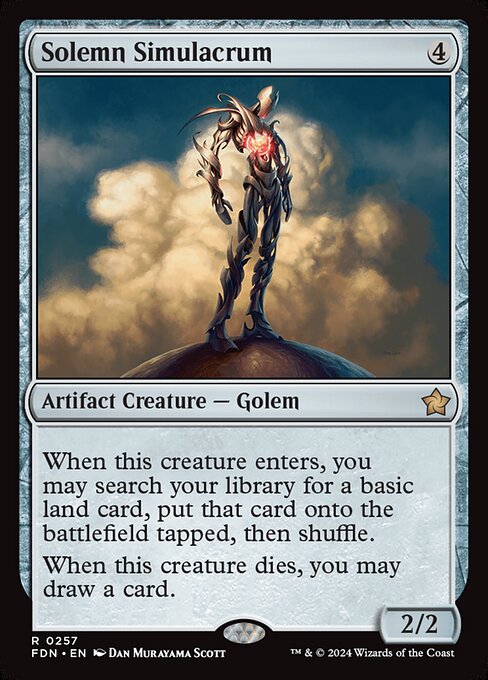 MTG Solemn Simulacrum FDN 257 Regular Foil