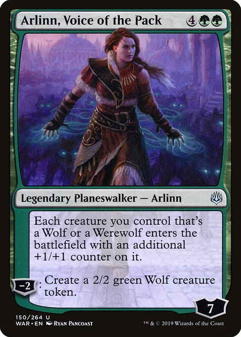 MTG Arlinn, Voice of the Pack WAR 150 Standard Nonfoil front