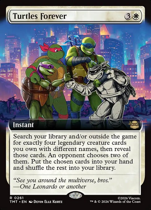 MTG Turtles Forever TMT 261 Extended Art Foil
